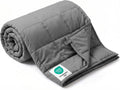 Smart Queen Weighted Blanket for Adults (15 lbs, 48” x 72”, Twin Size) Breathable Heavy Throw Blanket for 120-160 lbs, Soft Thick Blankets with Cooling Glass Beads, All Season, Machine Washable, Grey