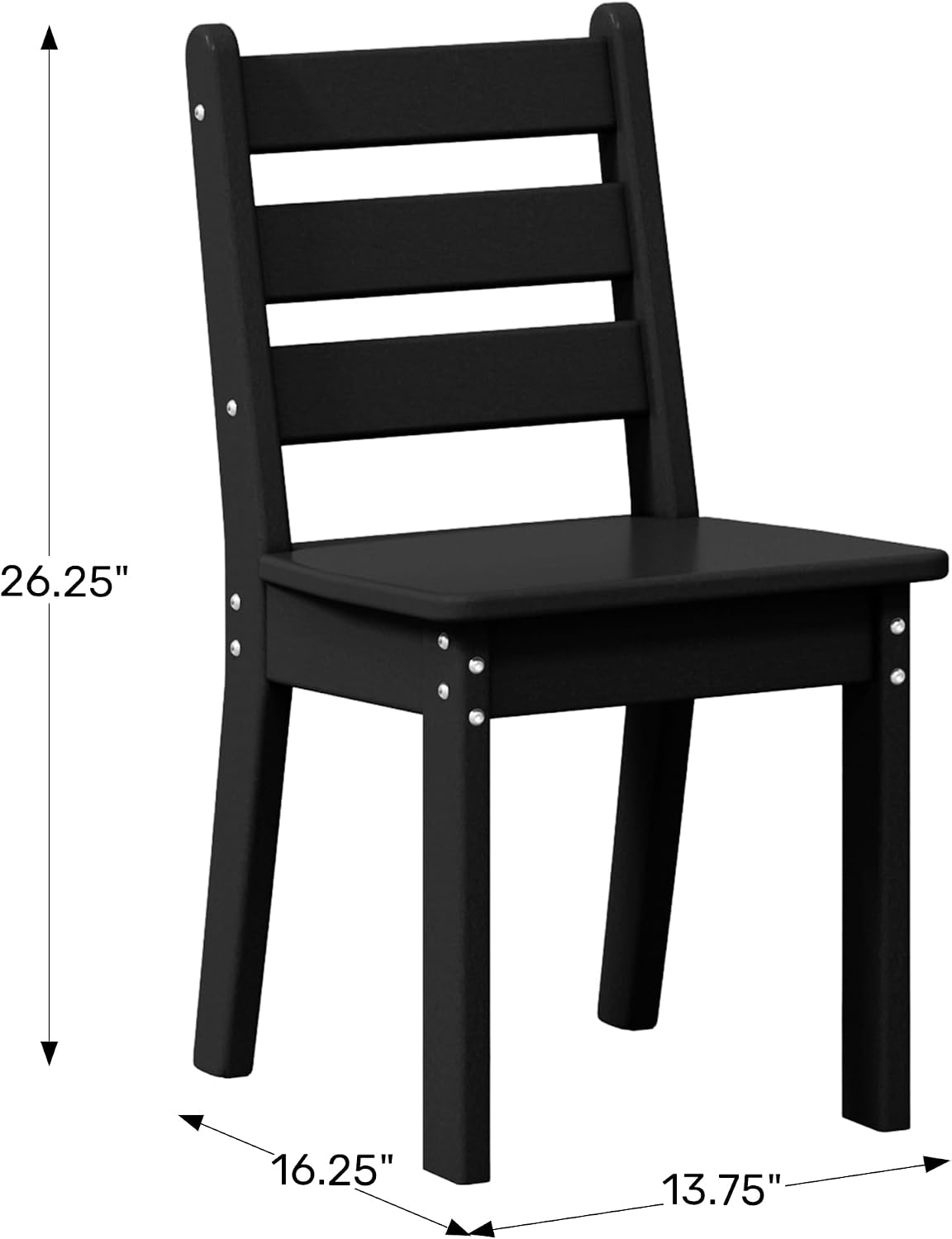 WestinTrends Treehouse Outdoor HDPE Kids Plastic Toddler Dining Chair (Set of Two), White