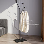 Sturdy Coat rack,Coat tree freestanding heavy duty with Marble Base,Metal standing coat rack for Bedroom,Entrance,Modern clothes hanger stand for Coats,Hats,Bags (black)