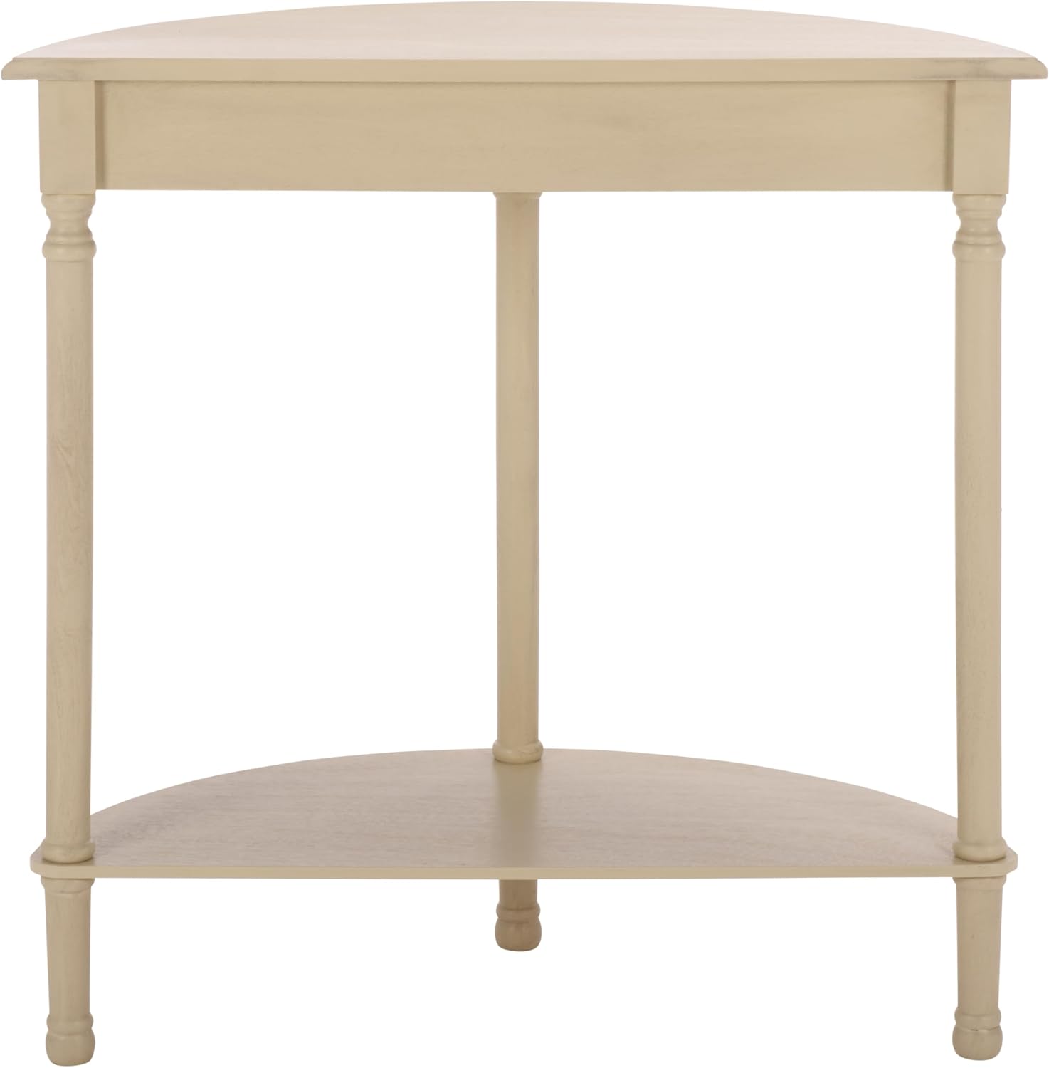SAFAVIEH Furniture - Tinsley Half-Round Console Table - Sand - Solid Wood - Farmhouse Demilune Design - Ideal for Entryway, Hallway, Living Room, 28" W x 11.75" D x 28" H (CNS5723E)