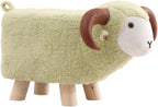 Animal Footstool Footrest Ottoman Soft Non Slip Feet Multifunctional Home Decor Kids Stool for Playroom Indoor Living Rooms, Green