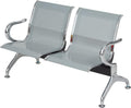 ide·o Airport Business Reception Hospital Chairs - Waiting Room Chair with Mesh Arms Reception Guest Chair for Salon Business Office Airport Hospital Bank Conference Room (2-Seat, Sliver-Mesh)