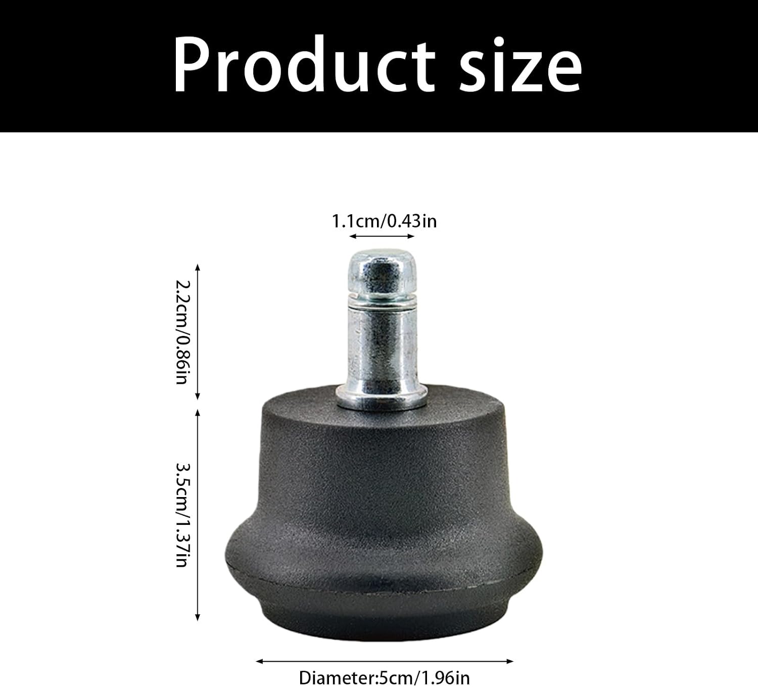 Replacement Feet Stopper to Fixed Castors Easy Installation for Chair 5pcs Set Fixed