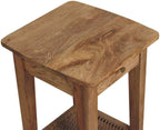 Rope End Table Solid Wood Brown Modern Storage Solution Versatile Room Use Simple and Modern
