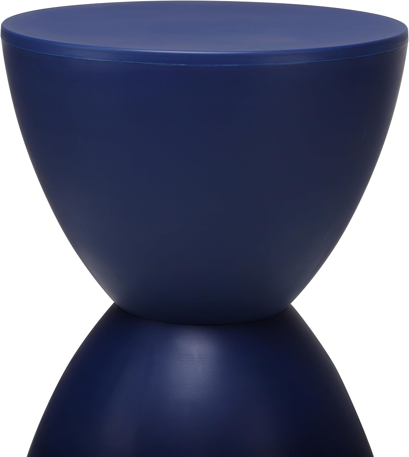 Euro Style Sallie Indoor/Outdoor Stool or End Table | Modern Hourglass Accent Style | UV- Protected Plastic Extra Seating or End Table for Patio, Balcony, Poolside, Entryway, or Living Room | Blue