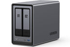 UGREEN NAS DXP2800 2-Bay Desktop Network Attached Storage, Intel N100 Quad-Core CPU, 8GB DDR5 RAM, 2.5GbE, 2X M.2 NVMe Slots, 4K HDMI, Ideal for Content Creators and Enthusiasts (Diskless)
