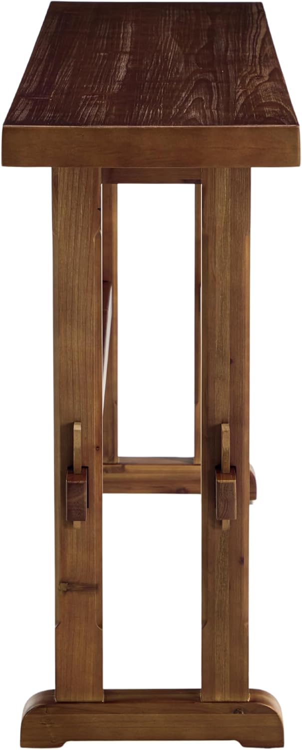 Skinny Entryway Table 59" Long Narrow Console Table for Hallway Farmhouse Behind Sofa Table for Living Room/Foyer/Reception/Bedroom, Walnut