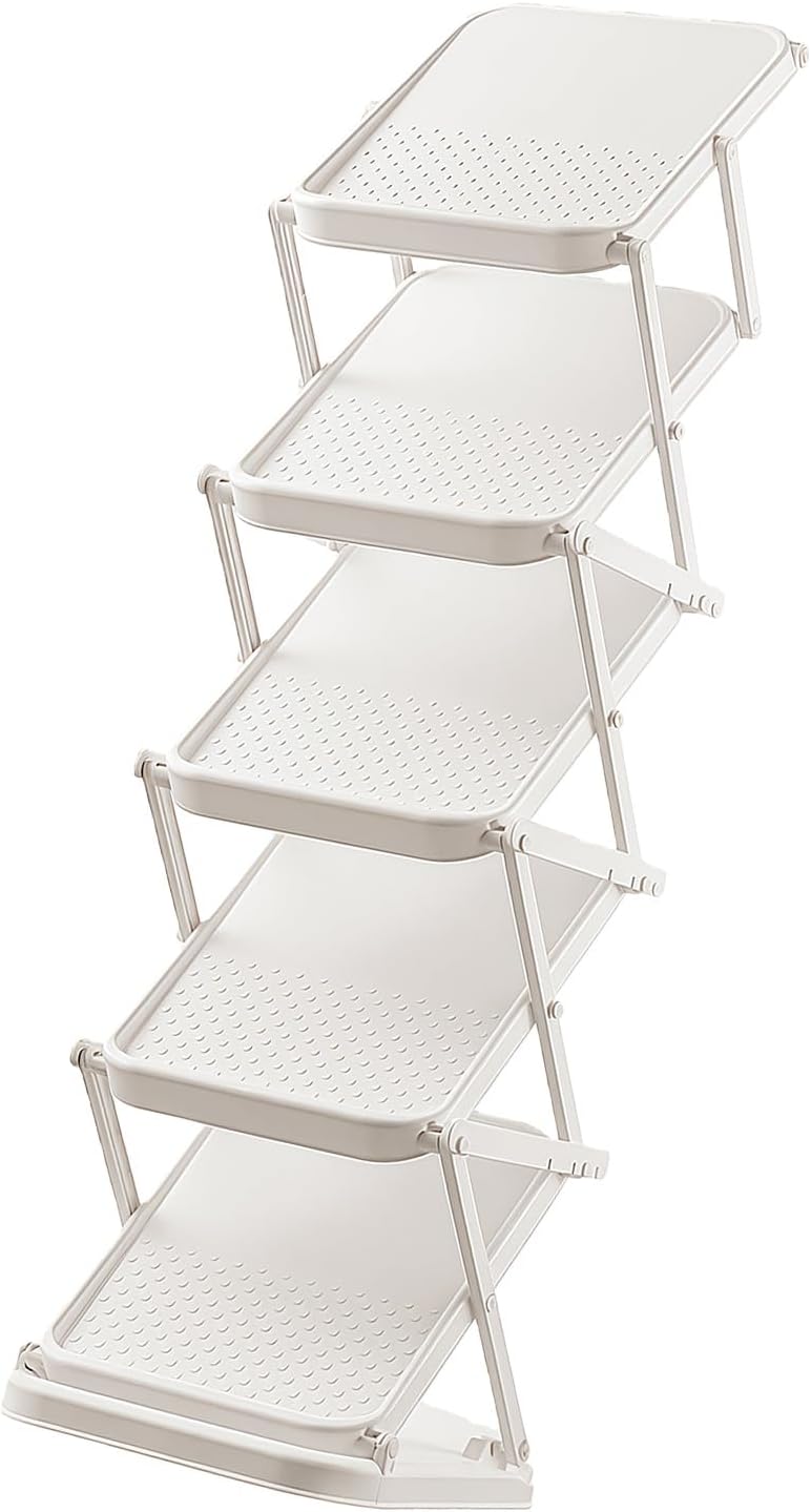 Portable Shoe Shelf Multifunctional Foldable Shoe Rack Space Saving Multi Layer Storage for Entryway Easy Assembly