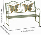Butterfly Back Bench Curved Armrests Butterfly Bench Scrollwork for Children