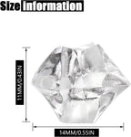 Fake Ice Cubes, 1000 Pcs Acrylic Ice Rocks for Centerpieces, 11 * 14 mm Artificial Ice Table Scatter, Fake Crushed Ice Acrylic Vase Fillers Christmas Decorations