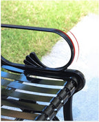 Patio Benches for Outdoors Park Chairs Outdoor Benches Iron Neighborhood Leisure Double Seats Patio Plaza Garden Benches for Outdoors