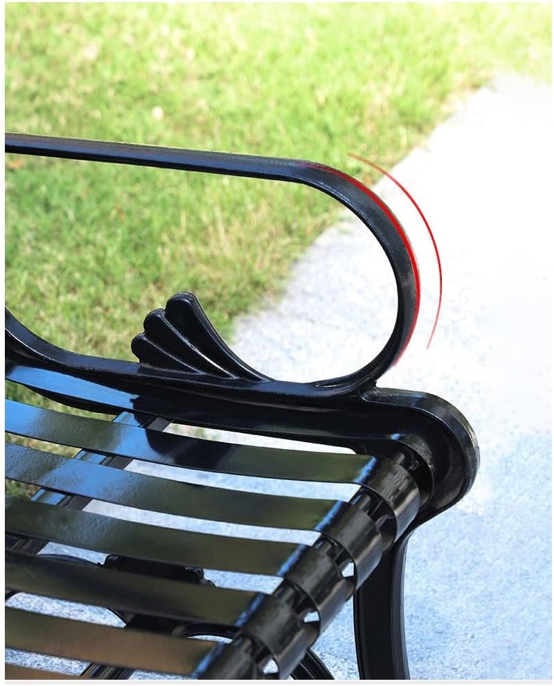 Patio Benches for Outdoors Park Chairs Outdoor Benches Iron Neighborhood Leisure Double Seats Patio Plaza Garden Benches for Outdoors