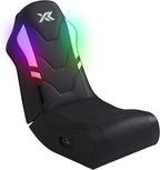 X Rocker Shadow RGB 2.0 Floor Rocker, Audio Console Gaming Chair - Neo Motion™ Sync App Controlled LED Lights, Headrest Speakers, Folding Rocking Base, Wipe-Clean Faux Leather for Kids & Teens - Black