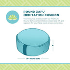 Bean Products Hemp Zafu Meditation Cushion for Sitting on Floor, Hemp Yoga Pillow, Zafu Meditation Pillow, Zen Seiza Kneeling Prayer Pad Support - Made in USA - Round Natural