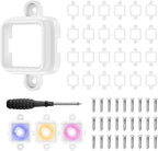 76 Set Fixed Light Clips for Govee H705 Outdoor Lights, Mounting Brackets with Screws for Govee H705 String Lights, Comes with 160 Screws & Screwdriver (76, White)