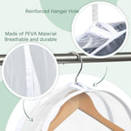 Patelai 8 Pcs 2" Gusseted Shoulder Covers for Hanging Clothes 24" x 12" Plastic Garment Dust Covers Protectors for Closet Storage Suit, Coats, Jackets, Dress Closet Storage (Transparent)