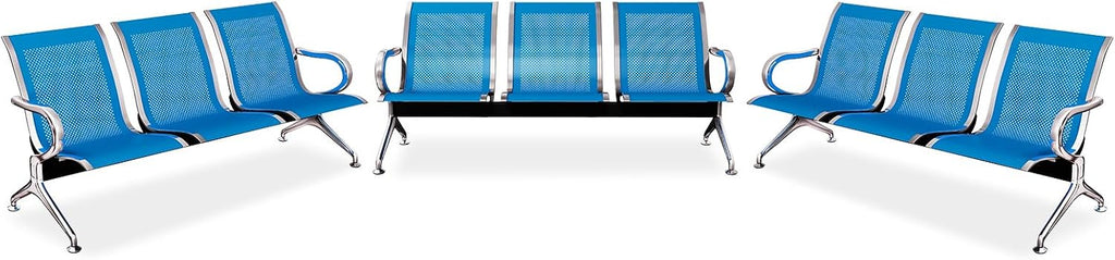 Kinfant Set of 3 Office Chair - 3-Seat Reception Guest Chairs Waiting Room Bench for Airport Hospital Bank Salon Barber Hall Room Conference