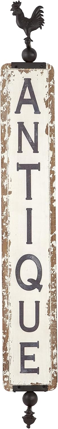 Deco 79 Wall Decor, 4" L x 8" W x 40" H, White