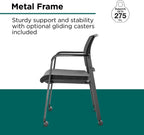 Workplace 2.0 Guest & Reception Chair, Mesh, Stackable, Black