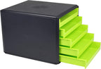 Metzger + Mendle 5 Drawer Unit Anthracite/lime green (green)