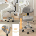 Office Drafting Chair with Back Support and Footrest Multi-Purpose Office Desk Chair, Home Chair Thick Seat Cushion for Home Bar Kitchen Shop