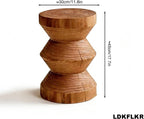 Solid Wood Small Side Table, Accent Table Freeform Natural Plant Stand Coffee Table Pedestal Display Stand Accent Stool for Living Room Bedroom Entryway Office Home Decor,N