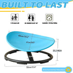 Sensory Spinning Chair for Kids, Autistic Childs Swivel Chair, Sit and Spin Toy, Training Body Coordination, Metal Base Non-Slip Indoor and Outdoor Activity Spins Toys (Round-Blue)