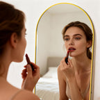 Simple Deluxe Arched Full Length Mirror, 71"x26"Large Floor Mirrors, for Wall Door Bedroom Bathroom Living Room (Gold)