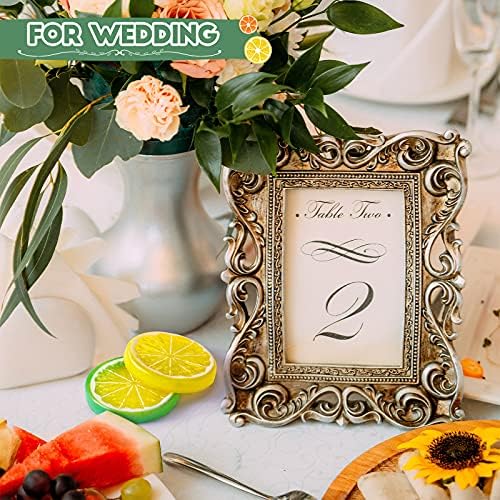 300 Pieces Clear Fake Crushed Ice Cubes Rocks and 20 Pieces Simulation Lemon Slices, Artificial Fruits and Acrylic Diamonds Clear Ice for Vase Fillers Table Centerpiece Decor Wedding (1.6 x 0.3 Inch)