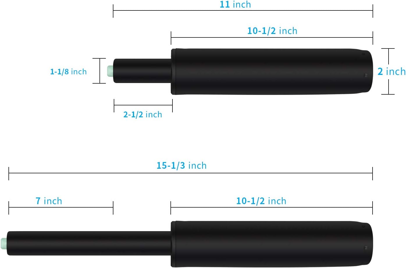 Duramont Office Chair Cylinder Replacement - Gas Lift, Hydraulic Piston - Universal Fit for All Chairs - Heavy Duty, Adjustable Height - Includes Easy Removal Tool, Installation Instructions & Gloves