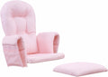 Extra Thick 5Pcs Glider Rocker Replacement Cushions Set - Soft Velvet Cushions with Ottoman Storage Pockets for Indoor Nursery Rocking Chairs