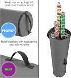 Wrapping Paper Storage Bag | Wrapping Paper Organizer Under Bed for Storing Multiple Rolls of Gift Wrap, 40” Length Container Constructed of Durable 600D Oxford Material (Gray)