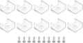 PATIKIL LED Strip Light Clips, 30 Pack Mounting Bracket Fixing Clips Plastic Clamp Holders with Screws for 10mm Neon RGB Light Cable Ribbon, Clear