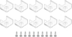 PATIKIL LED Strip Light Clips, 30 Pack Mounting Bracket Fixing Clips Plastic Clamp Holders with Screws for 10mm Neon RGB Light Cable Ribbon, Clear