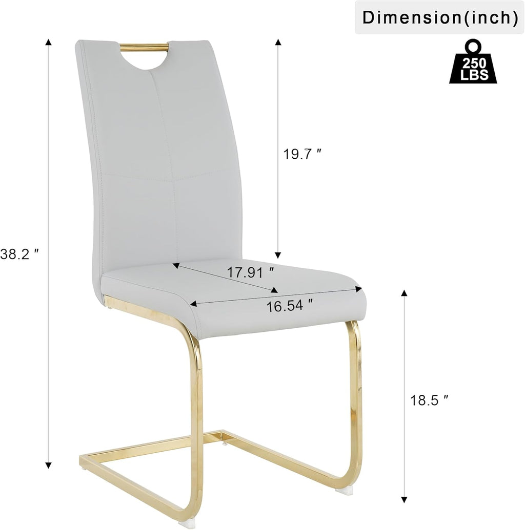 HomVent 70''Rectangle Glass Dining Table Set Glass Kitchen Table Set for 4 | Glass Kitchen Table Chairs Set for 4 with Leather Chairs for Kitchen Dining Room,Glass Dining Room Table Set for Home