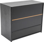 Small Countertop Kitchen Pantry, 3 Tiers Bamboo Pantry Sideboard with 2 Sliding Doors, Freestanding Kitchen Storage Cabinet Utility Dining Cupboard for Spice Dish Bowl Seasoning Bottle (Black)