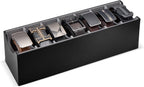 Lolalet 7 Compartments Belt Organizer, PU Leather Belt Storage with Soft Lining, Extra-Wide Slots for Men and Women, Fits Drawer, Closet & Entryway Cabinet -1 Pack, Black