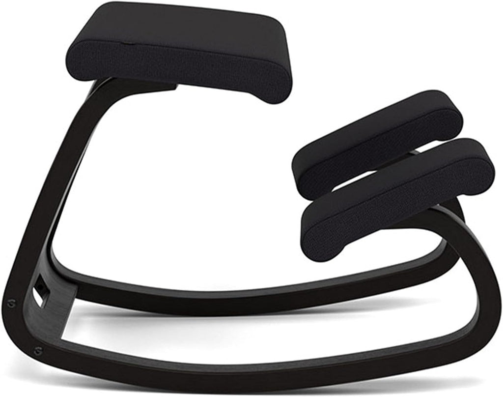 Varier Variable Black/Black Ergonomic Office Kneeling Chair for Desk – Back Pain Relief, Rocking Seat for Home, Study & Posture Support – 10 Year Manufacturer Warranty