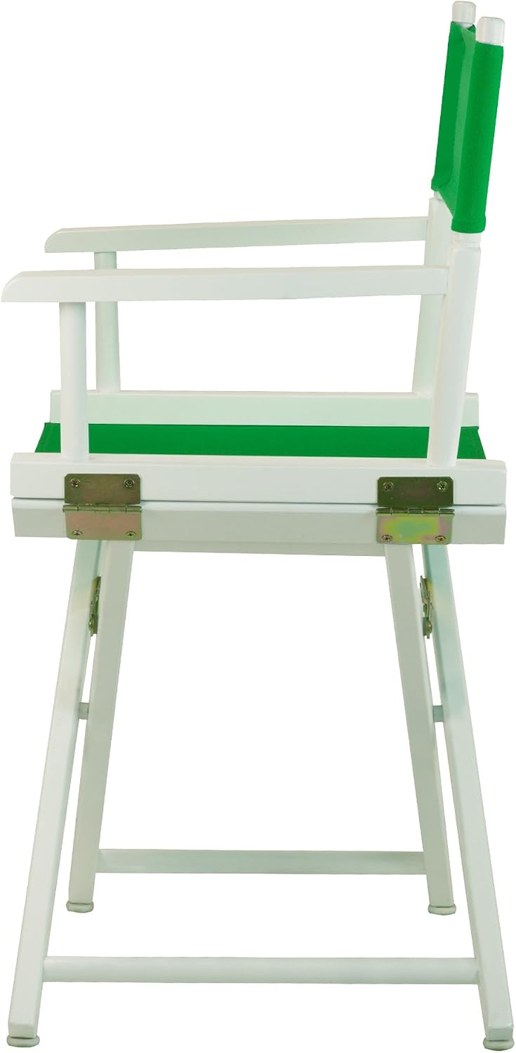 Casual Home 18" Director's Chair White Frame with Green Canvas