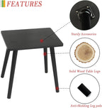 AWASEN Side Table, Small Black End Table for Living Room Bedroom Office Small Spaces, Modern Accent Side Table Nightstand with Solid Wood, Easy Assembly, (Black)