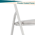 Metal Folding Card Table and Chair Set of, Leather Padded Folding Chairs with Comfortable Cushion and Durable Steel Frame, Modern Square Table for Dining Room, Small Spaces