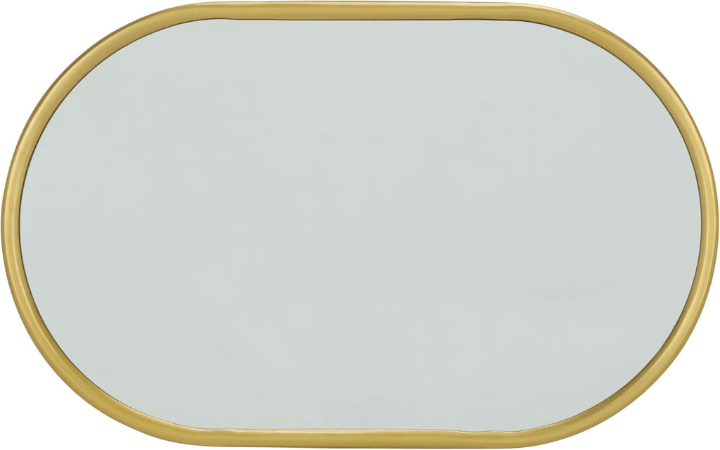SAFAVIEH Home Collection - Ikaky Side Table, Gold Metal Base & Oval Mirrored Top (ACC5511A)
