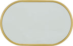 SAFAVIEH Home Collection - Ikaky Side Table, Gold Metal Base & Oval Mirrored Top (ACC5511A)