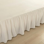 Bed Skirt Queen Size Ruffled Bed Skirt with Split Corners, Queen Bed Skirts 14 Inch Drop with Platform, 14'' Queen -Ivory