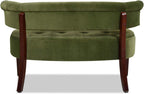 Jennifer Taylor Home Jared Roll Arm Upholstered Tufted Entryway Bench with Back Settee