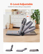 VEVOR Floor Chair, 6-Position Adjustable Meditation Chair with Back Support, Folding Sofa Chair for Reading TV Watching and Gaming, Portable Floor Seat Lounge Sofa Chair for Kids Teens Adults, Gray