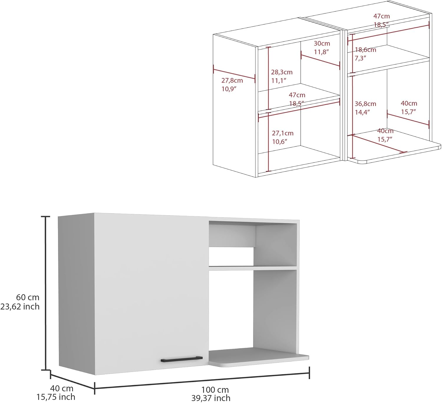 Wall Cabinet with Shelves, Storage Locker Pantry Sideboard Cupboard for Kitchen Living Room,for Kitchen Home