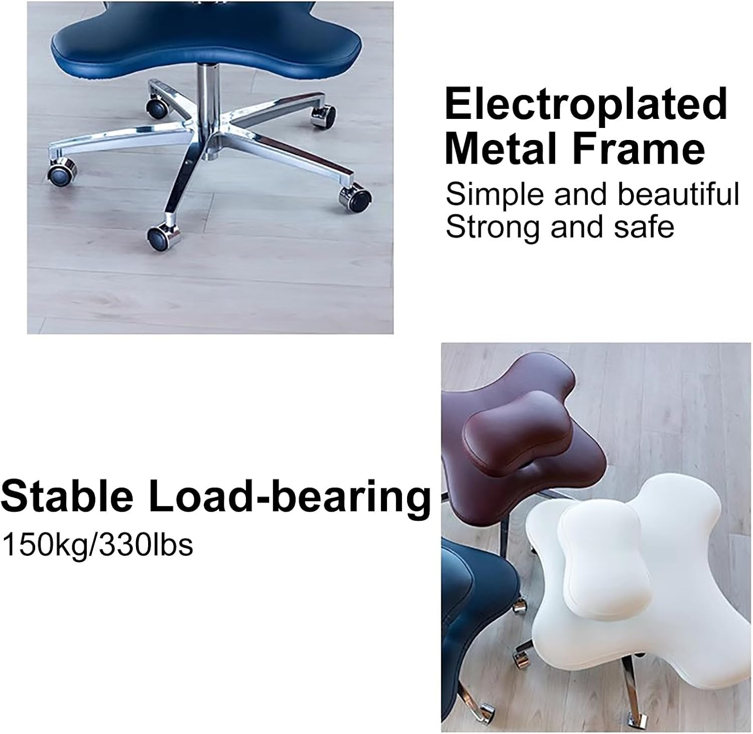 Ergonomic Kneeling Chair with Wheels Height Adjustable Home Office Desk Chair for Meditation Cross Legged Chair for Improved Posture One Size Fits All