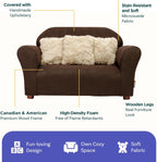 Keet Roundy Children’s Sofa – Durable Wooden Frame, Soft Microsuede Upholstery, Ergonomic & Padded Seat, Comfortable Toddler Couch for Ages 2–5, Ideal for Bedrooms, Playrooms & Daycares.