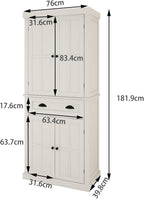 Modern Kitchen Pantry Storage Cabinet, 4 Doors and 2 Adjustable Shelves, for Dining Living Room,for Kitchen Home